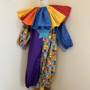 New Kids Rainbow Clown Colorful Halloween Costume - Ready to Ship Size 4T 5 5T 6 - Boy or Girl
