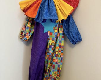 New Kids Rainbow Clown Colorful Halloween Costume - Ready to Ship Size 4T 5 5T 6 - Boy or Girl