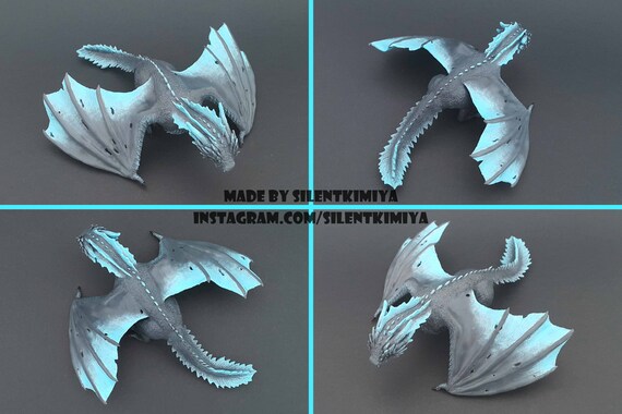 Custom Dragon Wyvern Figurine Figure Sculpture Polymer Clay Winged Creature Made To Order Fantastic Fantasy Art Doll Ooak