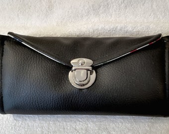 Women's wallet imitation black leather