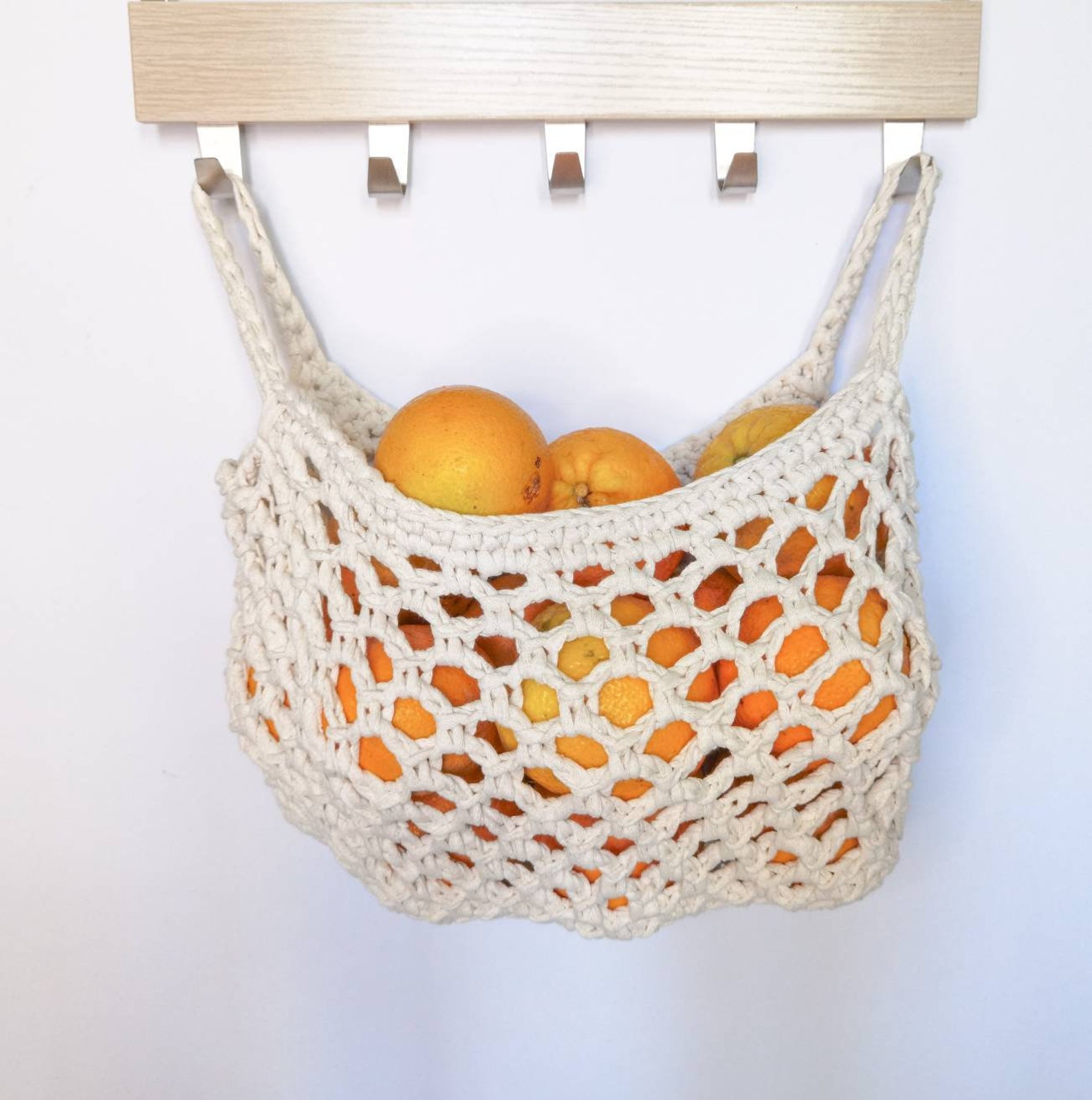 Fruit Hammock Crochet Hanging Fruit Basket Vegetable Storage Etsy