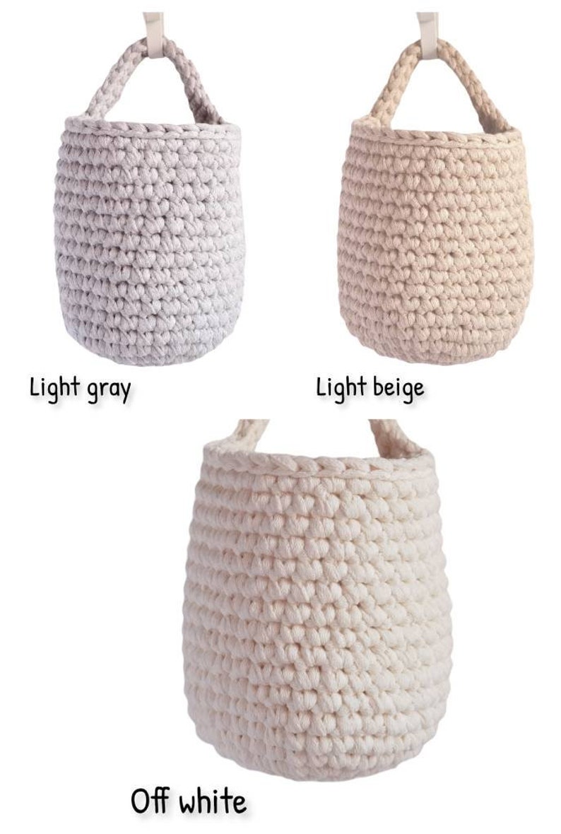 Crochet hanging  storage basket, Kellyshandmadegr