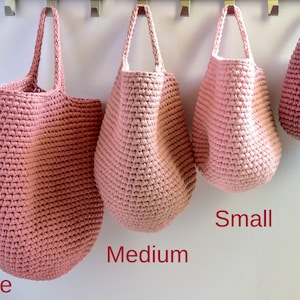 Crochet hanging basket, sizes, Kellyshandmadegr
