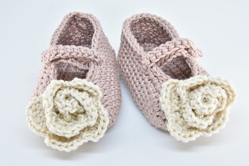 baby shower gift girls christening shoes Powder pink crochet baby shoes and headband Easter headband newborn baby outfit