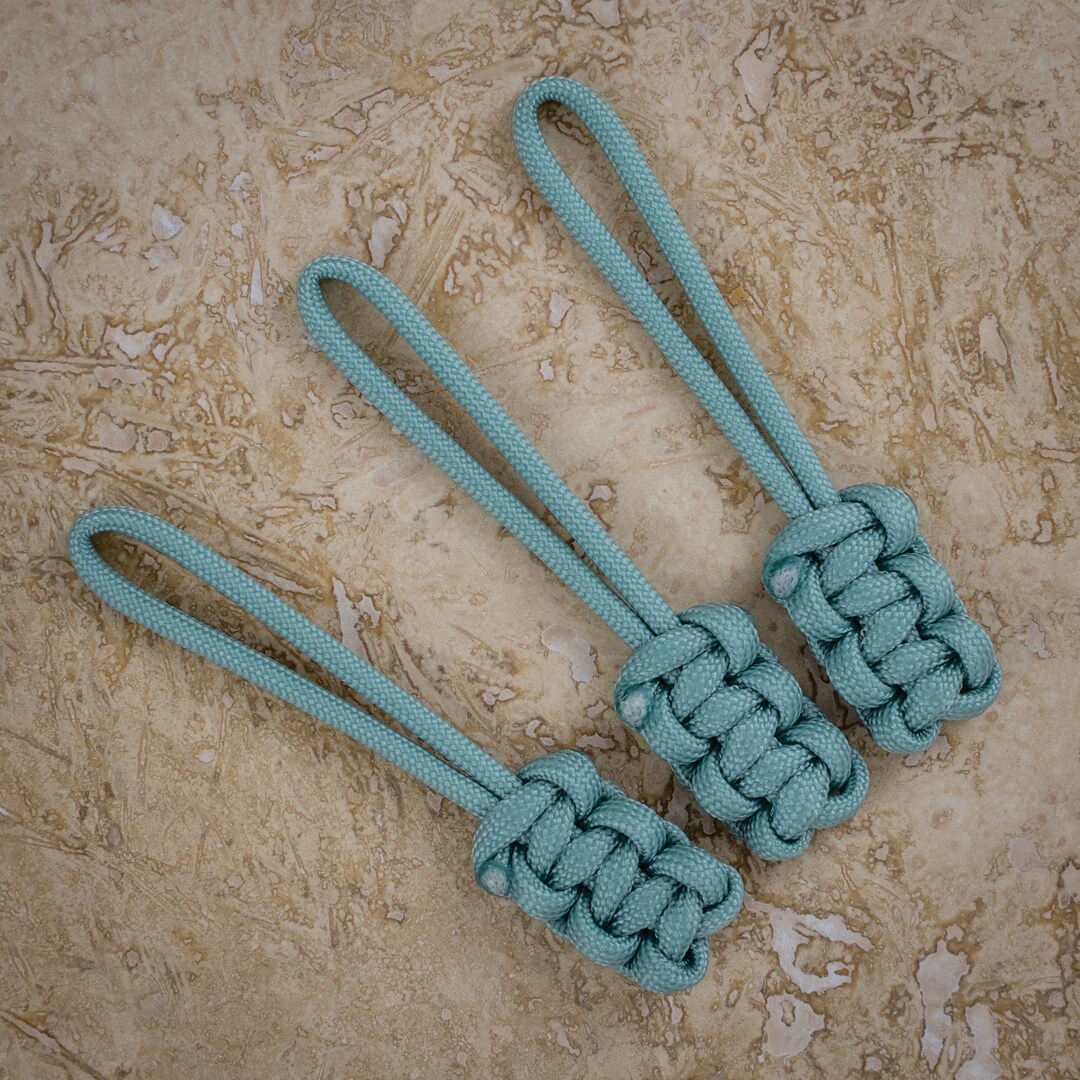 3 X Light Grey Paracord Cobra Weave Zip Pulls Lanyards Etsy UK