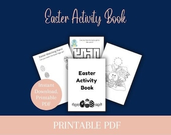 Printable Easter Activity Book, Easter Gift, Easter Crafts, Non Chocolate Easter gift, Easter Holiday Ideas, Kids Activity Book, Print