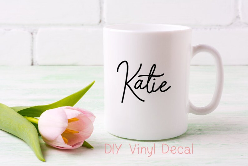 Personalised Mug Decal Vinyl Decal For Mug Name Sticker for Etsy