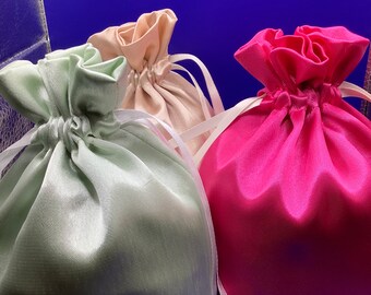 Various colours Satin Wedding/ Bridal/ Dolly Bag ~ Gold, Hot pink, lilac, Mint, Cappuccino and more