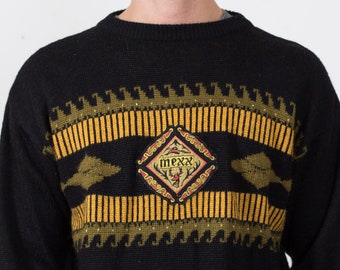 Black and Gold Aztec Sweater