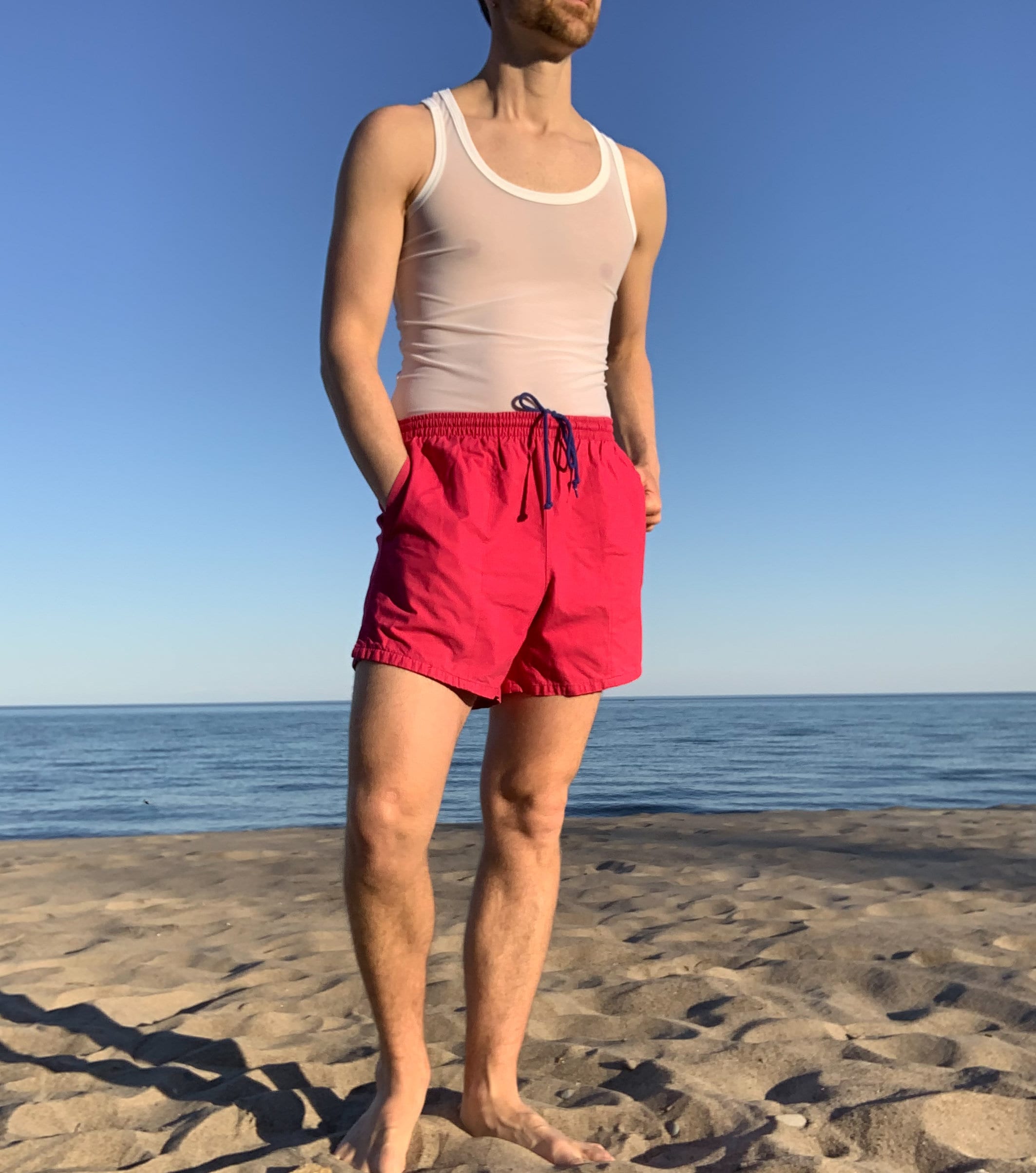 80's Swim Shorts W32-35 Vintage Hot 