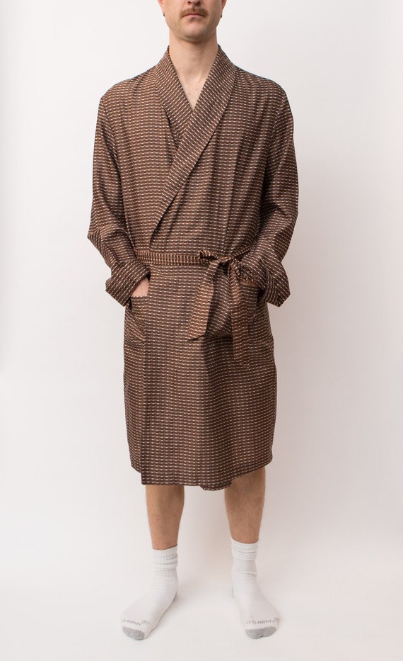 Men's Vintage Robe - Large Size Geometric Pornstar