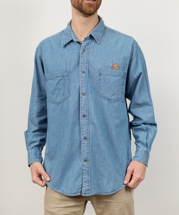 faded jean shirt