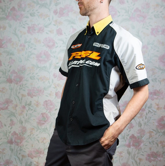 PSL Karting Racing T-Shirt -Medium Size Button up… - image 4