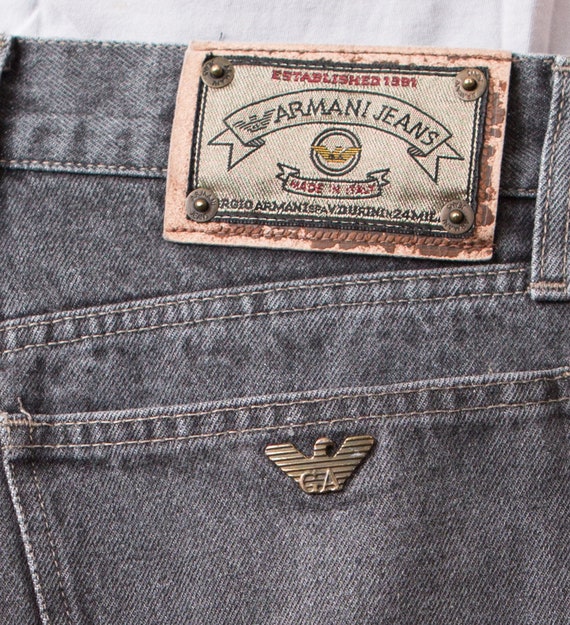 Blazen maaien iets Vintage Mens Armani Jeans W31 Faded Stone Wash Grey Denim - Etsy