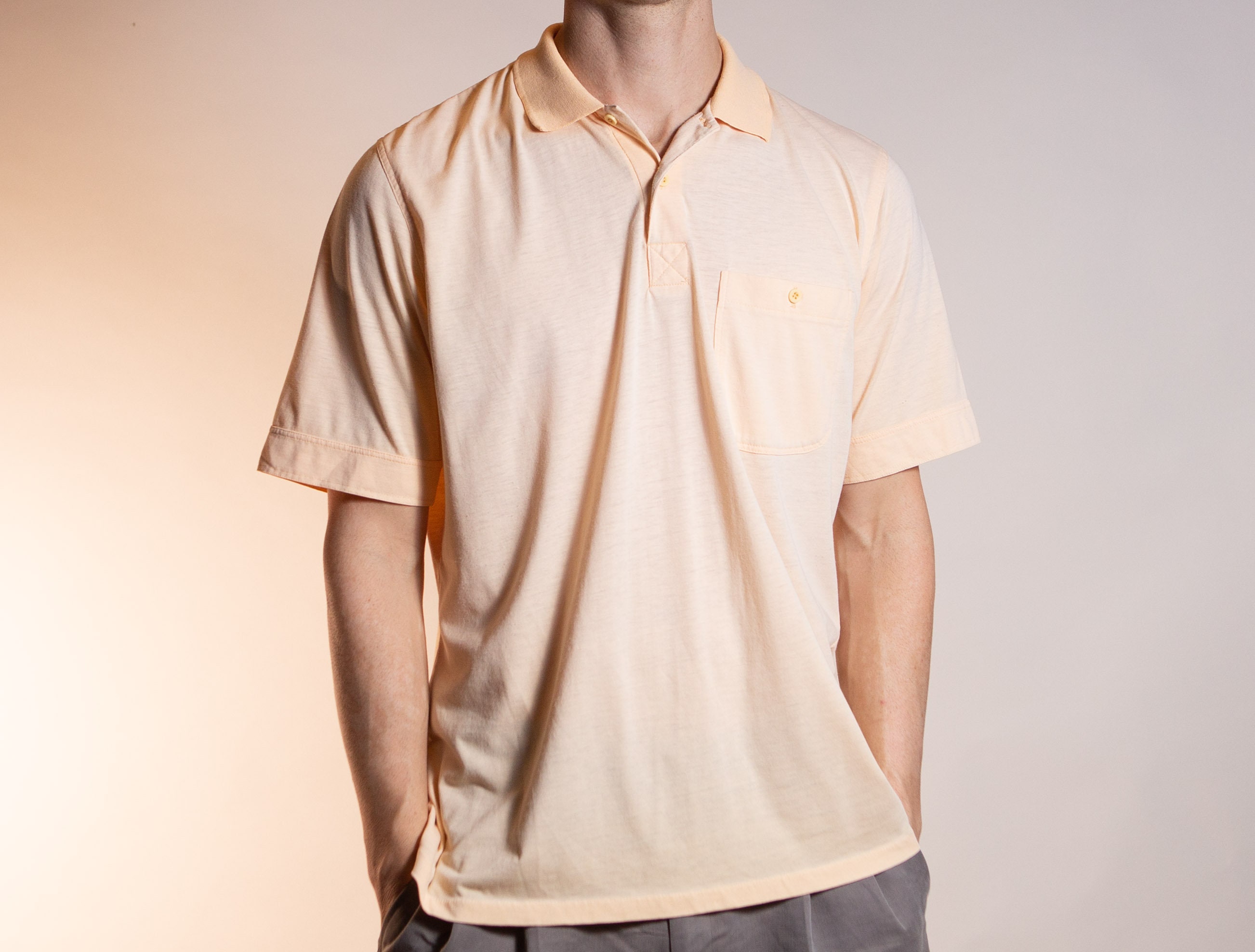 Vintage Men's X-large Size Peach Golf Shirt 80's | Etsy UK