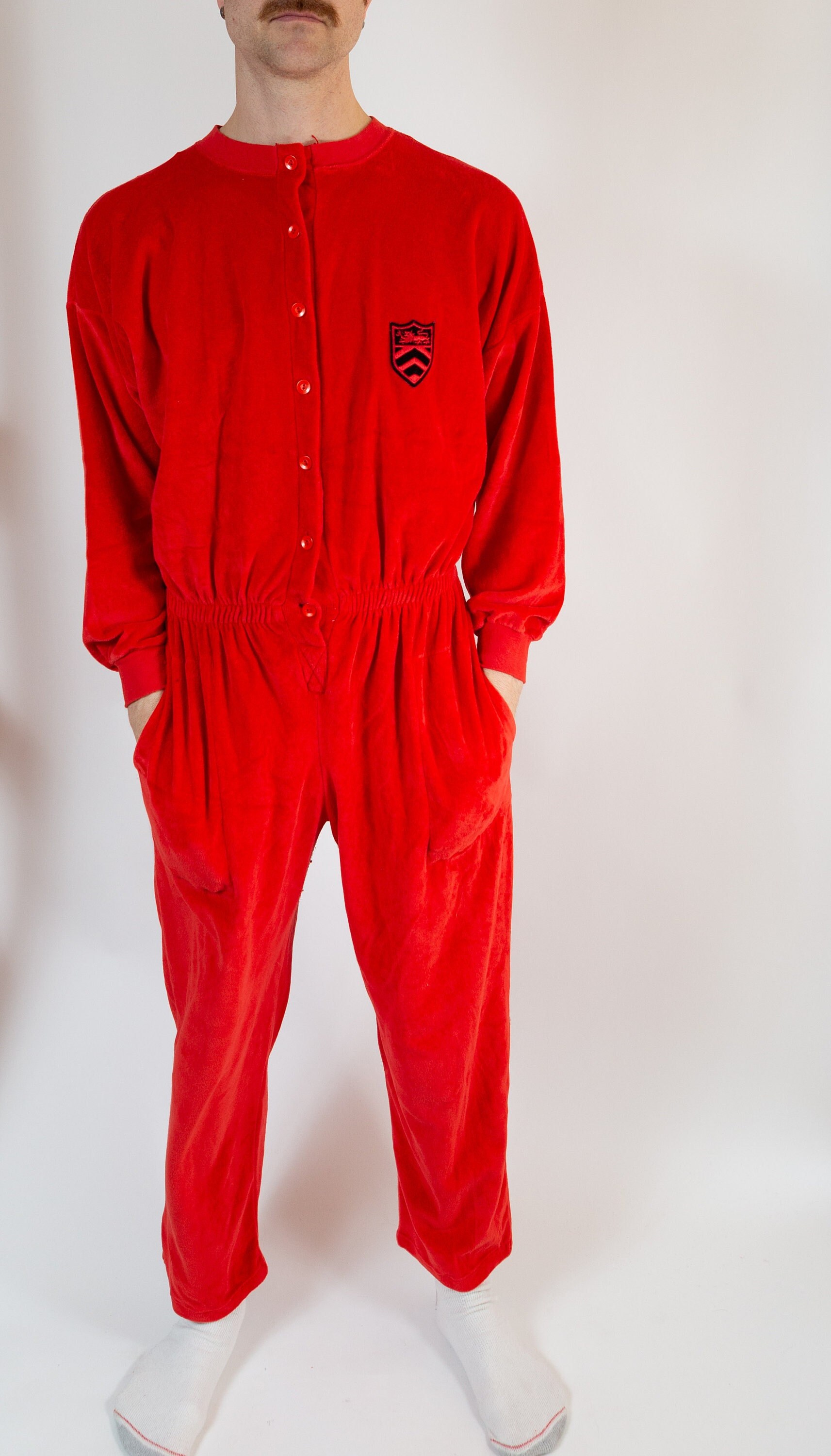 Men's Red Union Suit / Onesie Medium Size Adult Unisex Etsy