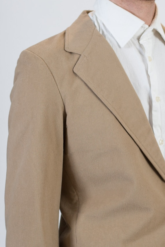 Vintage Beige Corduroy Blazer - Retro Mens Sports… - image 4