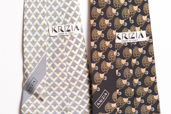 Vintage Krizia Neckties with Geometric 80's Patte… - image 6