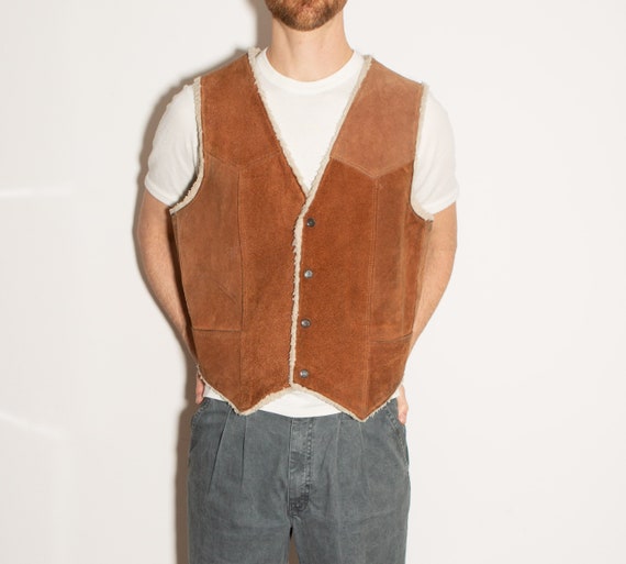 suede vest mens