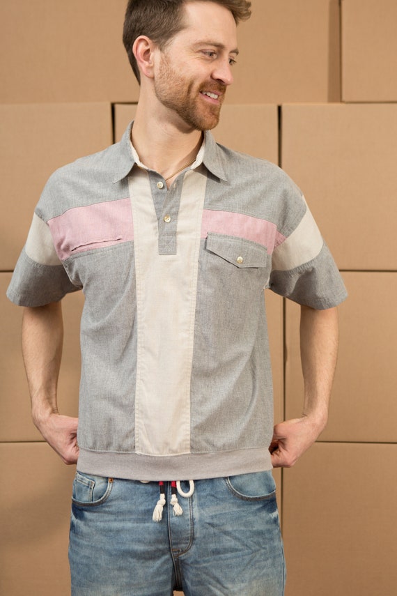 BUFFALO Blue Mens Sanler Vintage Blue Long Sleeve Button Down Striped Shirt