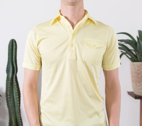 Vintage Men's Polo Shirt - Small Size Pale Pastel… - image 2