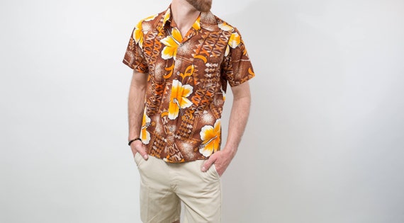 1970's Vintage Mens Medium Pomare Hawaiian Shirt … - image 3