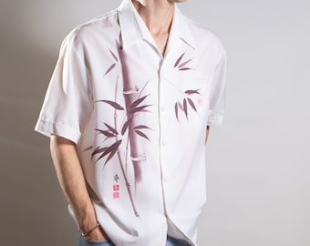 Vintage White Hawaiian Shirt - Large Size Men's 70's Button up Iolani Hawaii Honolulu Floral Tiki Aloha Summer Tropical Beach Shirt