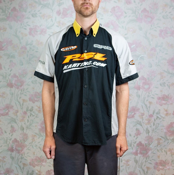 PSL Karting Racing T-Shirt -Medium Size Button up… - image 2