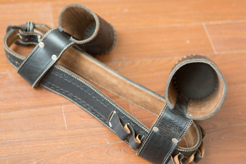 Vintage Tequila Holster Belt Gift for Him 100/% Agabe Tequila Mexico Black Leater Belt Nuestro Tiquela