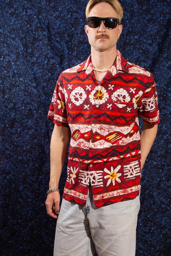Vintage 60's Hawaiian Shirt Large Size 