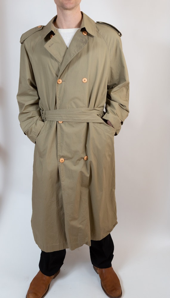 Vintage Valentino Peacoat - 80's Beige Overcoat -… - image 1