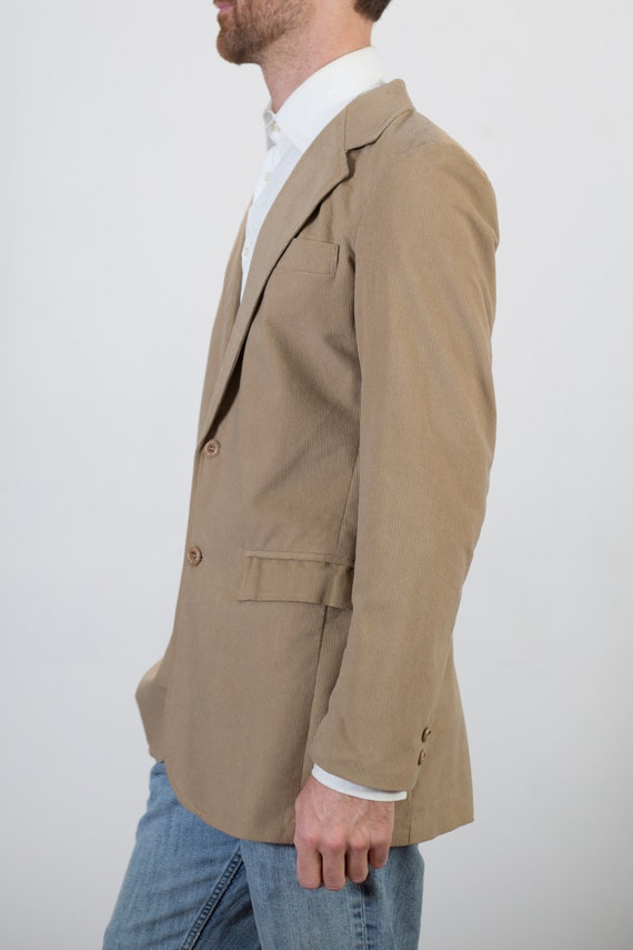 Vintage Beige Corduroy Blazer - Retro Mens Sports… - image 5