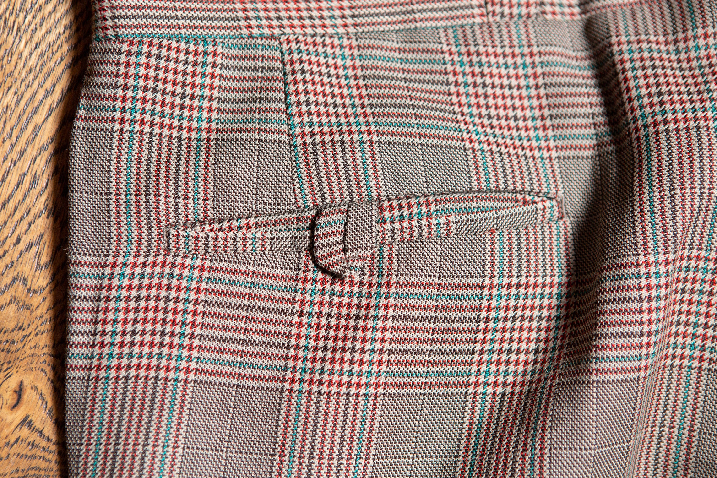 1970s Pants - Cute Late 60s/early 70s Flared Leg Wool Plaid