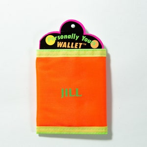 80's / 90's Neon Colorblock Wallet with Velcro Closure - Deadstock Vintage - Fresh Prince / Saved by the Bell Fashion - Gift for Jill