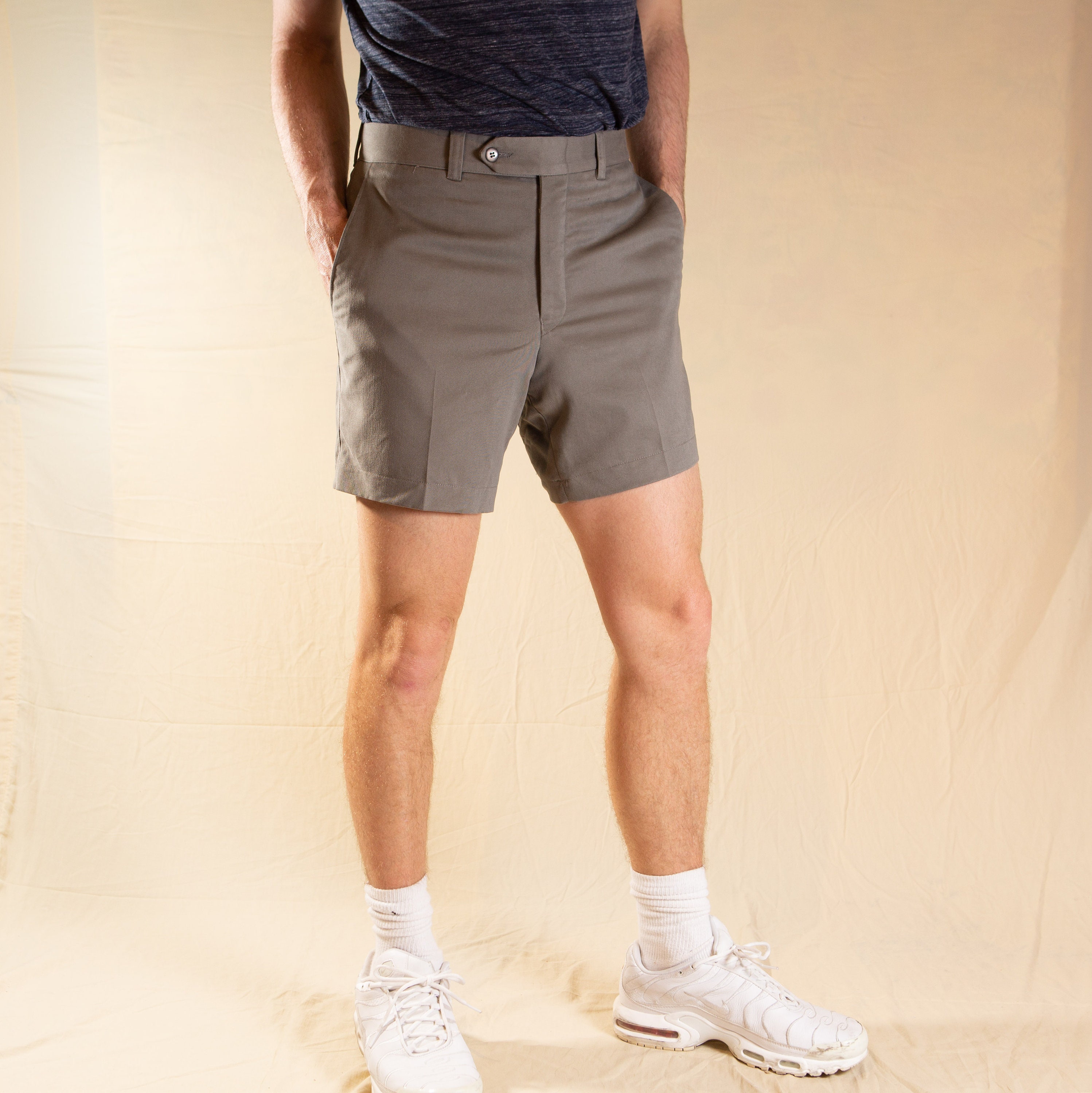 Vintage Men's Shorts 1980's Size 32 Greyish Etsy