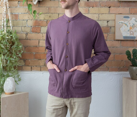 Mens Vintage Purple Shirt Bwana Johns 