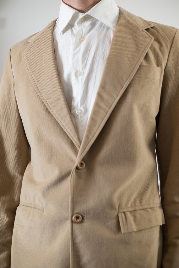 Vintage Beige Corduroy Blazer - Retro Mens Sports… - image 8