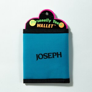 80's / 90's Neon Colorblock Wallet with Velcro Closure - Deadstock Vintage - Fresh Prince / Saved by the Bell Fashion - Gift for Joseph