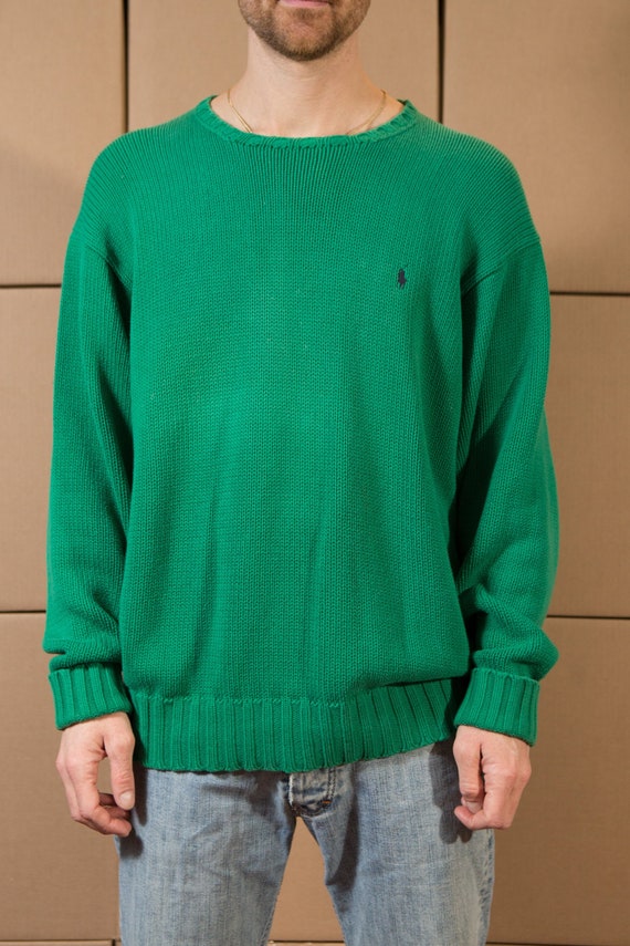 mens green ralph lauren jumper