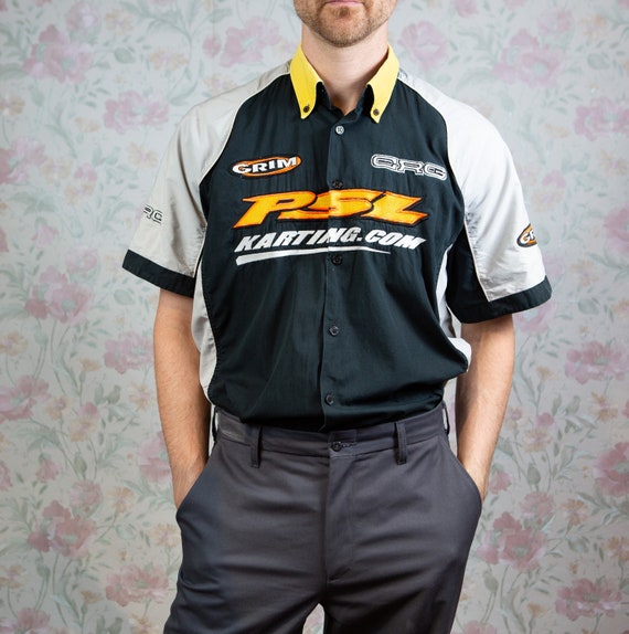 PSL Karting Racing T-Shirt -Medium Size Button up… - image 1