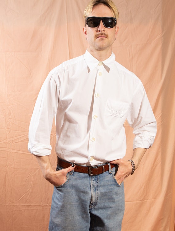 Dolce and Gabbana White Button up Shirt 