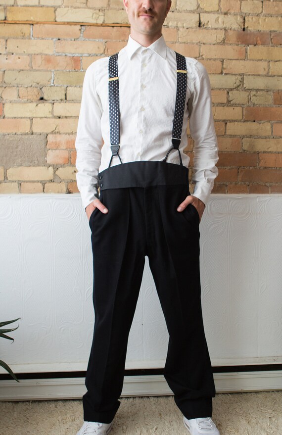 Vintage Men's Tuxedo - 3-piece Solid Black Wool S… - image 9