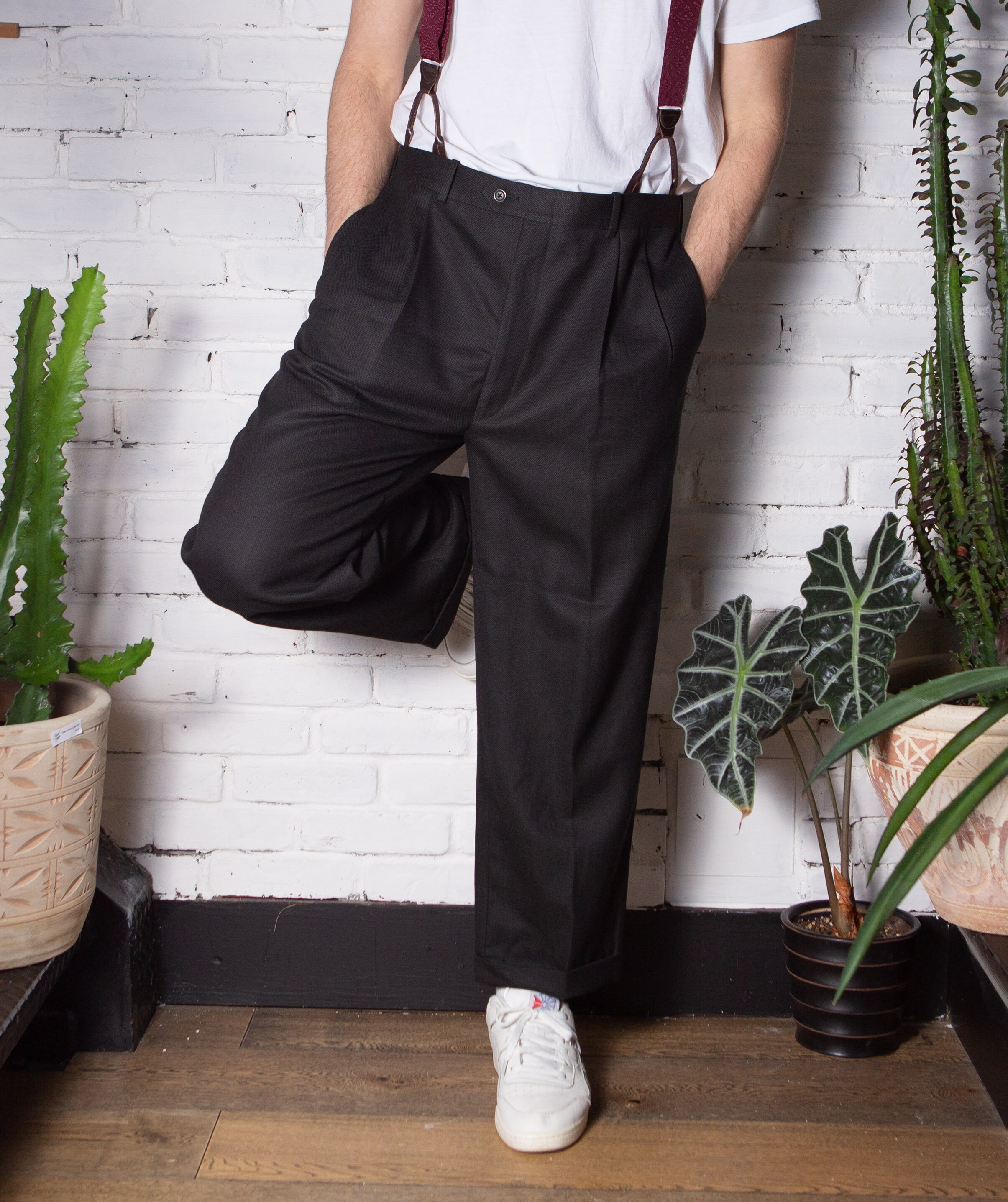 Vintage Mens Trousers With Suspenders 