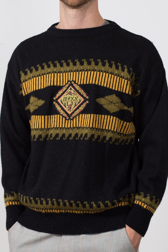 Vintage Mexx Sweater Black Color Men's 