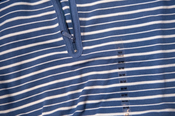 Men's Polo Shirt - Vintage 90's Medium Size Blue … - image 9