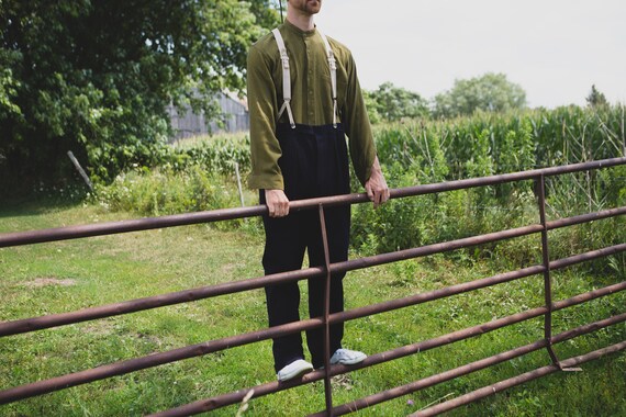 1940's/50's Vintage Men's Dark Blue Pants with Sus
