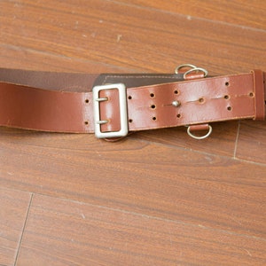Vintage North & Judd Brass Leather Belt Jointed Hinged Brown - Etsy