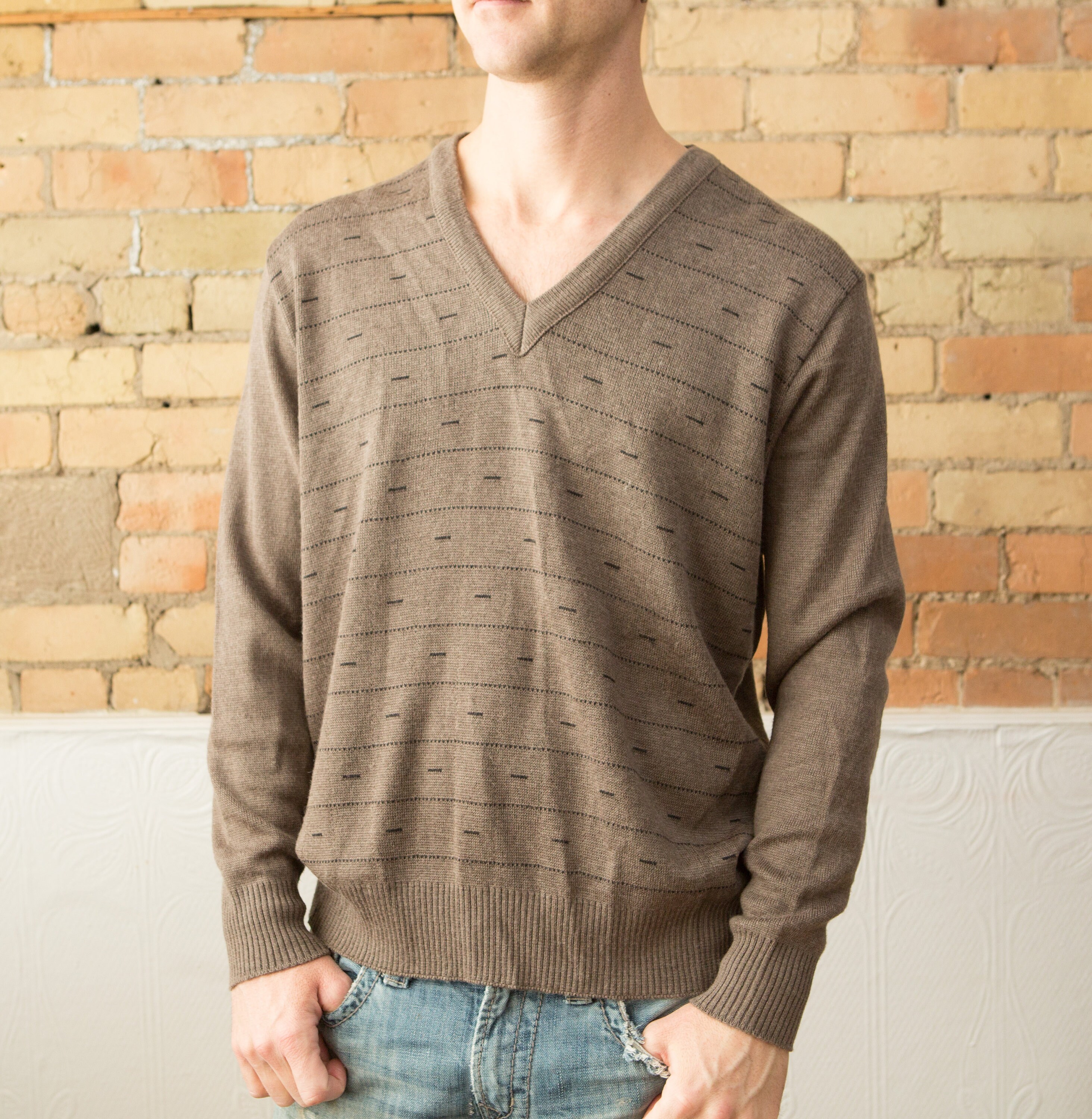 Mens V Neck Jumper Soft Knit Wool Sweater Pullover Casual Long Sleeve Top Size Mens V Neck Jumper Soft Knit Wool Sweater Pullover Casual Long Sleeve Top Size