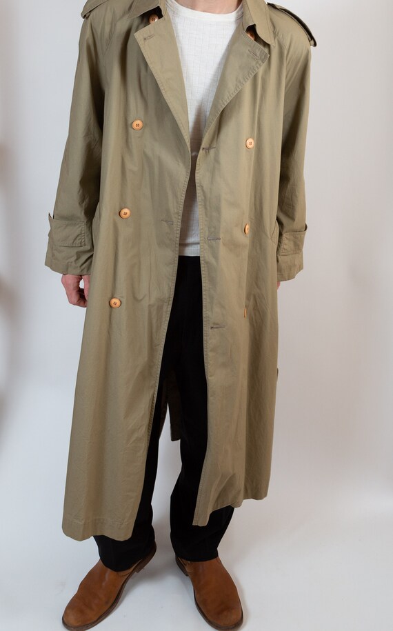 Vintage Valentino Peacoat - 80's Beige Overcoat -… - image 7