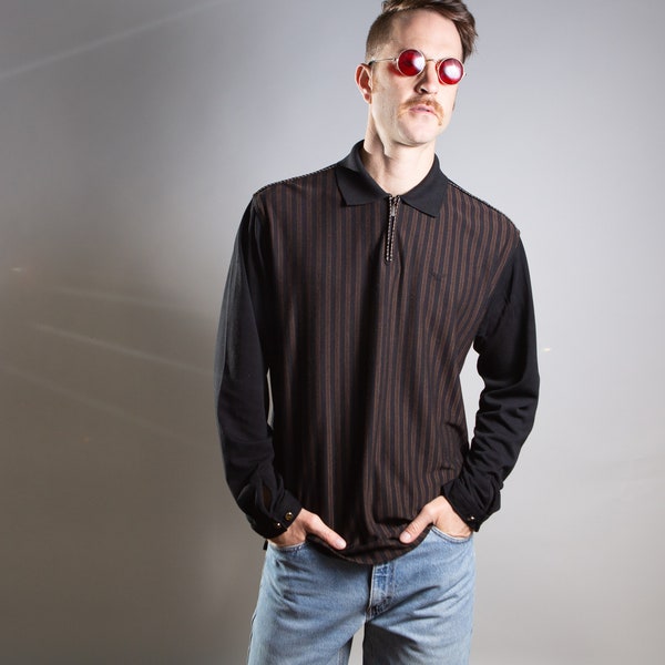 Mens Vintage Italian Knit Shirt Etsy